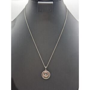 JCM Stainless Steel 'Moms Make Every Day Sparkle' Rhinestone Heart Necklace